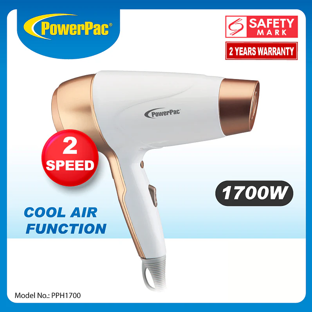 ម៉ាស៊ីនផ្លំសក់ Powerpac Hair Dryer 1700W PPH1700