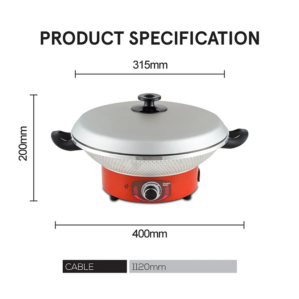 ឆ្នាំងស៊ុបអគ្គិសនី Powerpac Multi Cooker 12Inch PPEC815