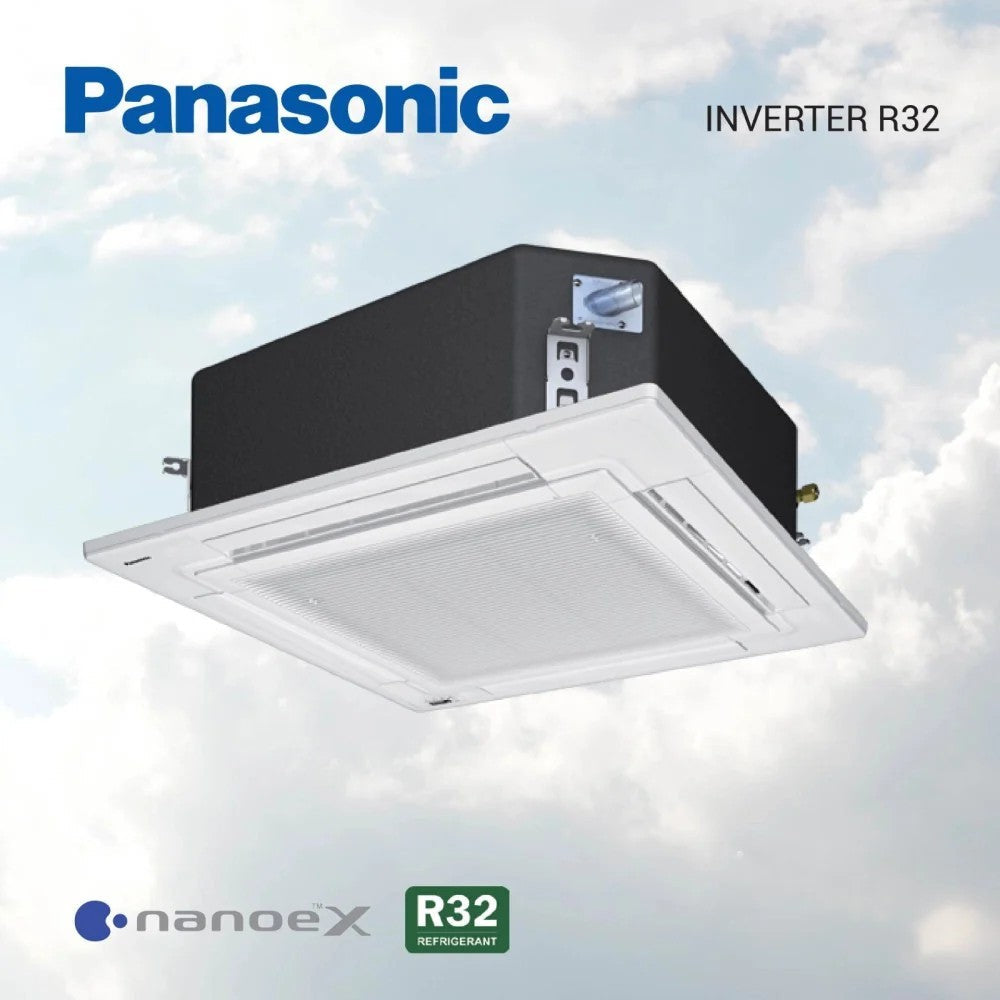 ម៉ាស៊ីនត្រជាក់កាសែត Panasonic Air Conditioner Ceiling Cassette Inverter 2.5HP U-24PR1H5