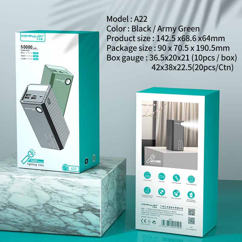 PowerBank Konfulon A22 50000mAh