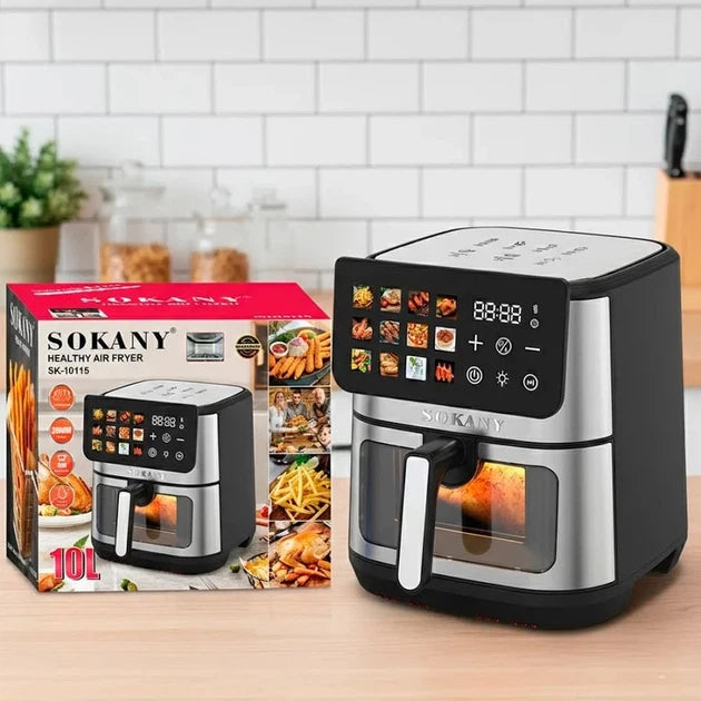 ម៉ាស៊ីនបំពងស្ងួត Sokany Air Fryer 10.0L Sk-10115