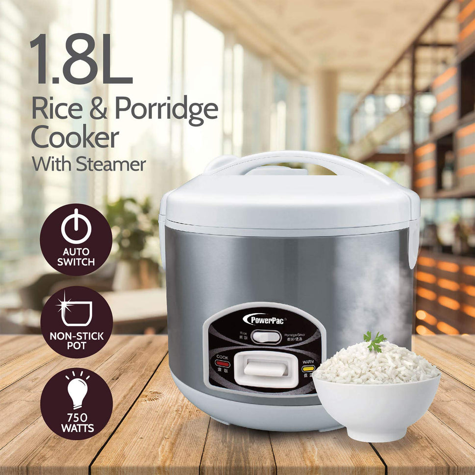ឆ្នាំងដាំបាយអគ្គិសនី Powerpac Rice Cooker 3in1 1.8L PPRC42