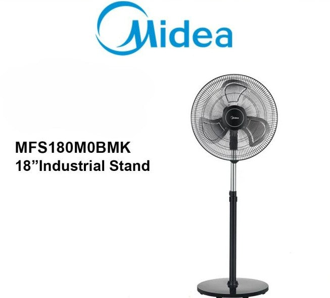 កង្ហាបញ្ឈរ Midea Stand Fan 18Inch With 4 Levels MFS180M0BMK