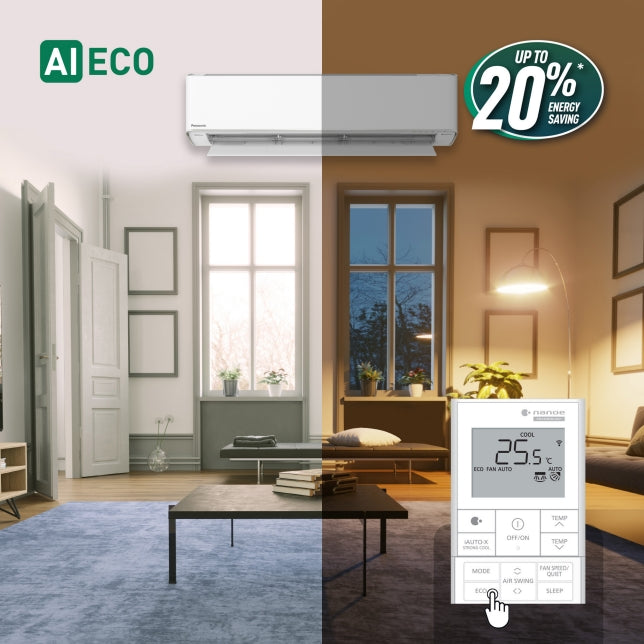 ម៉ាស៊ីនត្រជាក់ Panasonic Air Conditioner NANOE-X Premium Inverter R32 2.5HP CS-U24AKH