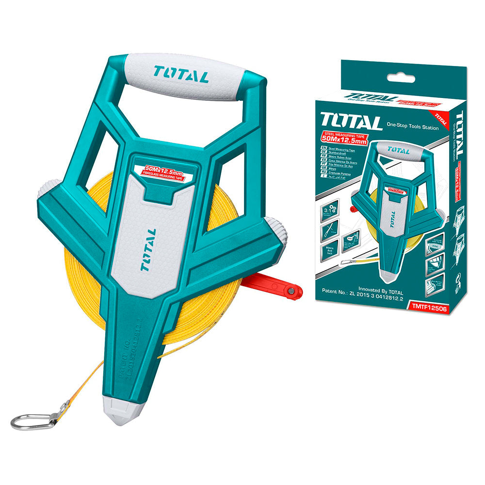 ម៉ែត្រខ្សែ Total Fiberglass Measuring Tape 50m*12.5mm TMTF12506