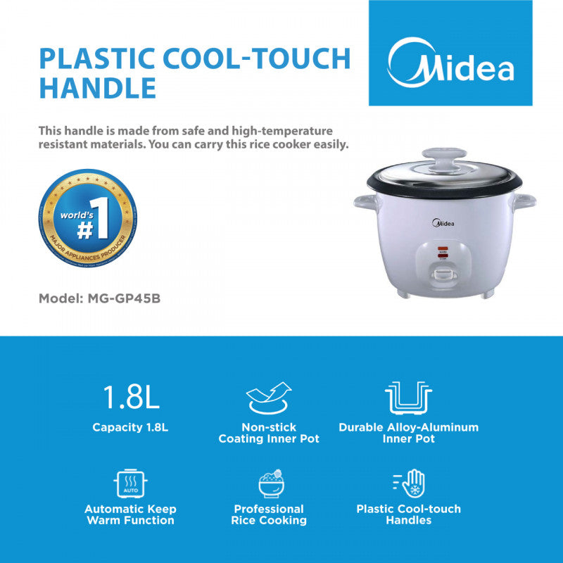 ឆ្នាំងដាំបាយអគ្គិសនី Midea Rice Cooker 1.8L MG-GP45B
