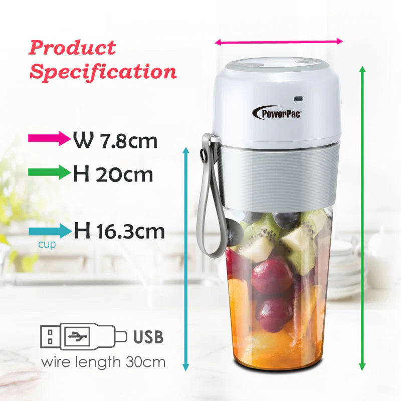 ម៉ាស៊ីនកិនផ្លែឈើ Powerpac Portable USB Juice Blender PPBL339