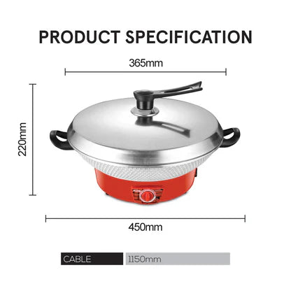 ឆ្នាំងស៊ុបអគ្គិសនី Powerpac Multi Cooker 14Inch PPEC816