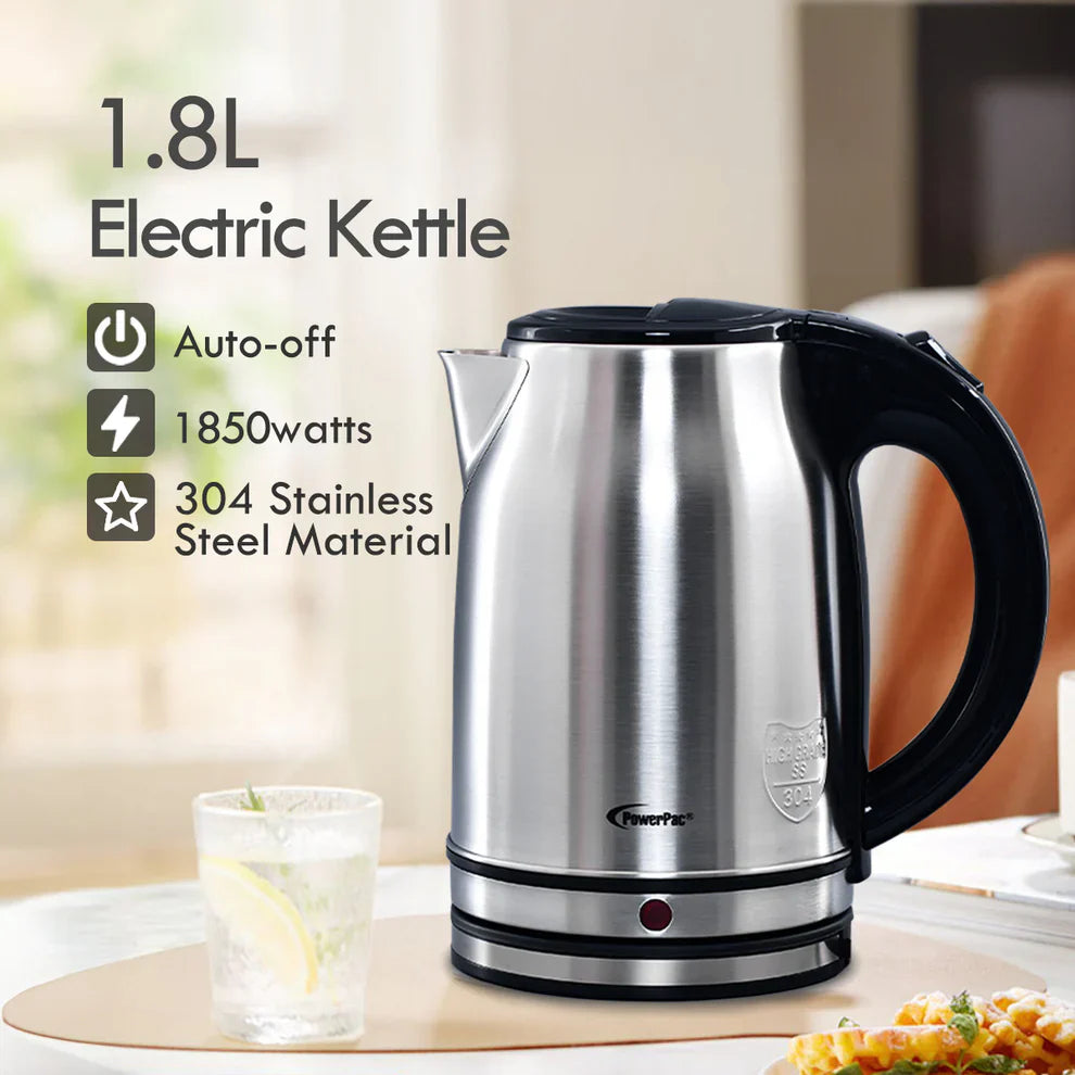 កំសៀវដាំទឹកអគ្គិសនី Powerpac Stainless Steel Kettle 1.8L PPJ2003