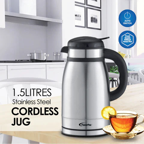 កំសៀវដាំទឹកអគ្គិសនី POWERPAC Electric Kettle & Keep Warm 1.5L PPJ2015