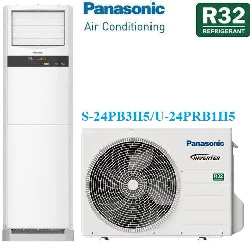 ម៉ាស៊ីនត្រជាក់បញ្ឈរ Panasonic Air Conditioner Floor Standing nanoe™ X Inverter 2.5HP S-24PB3H5