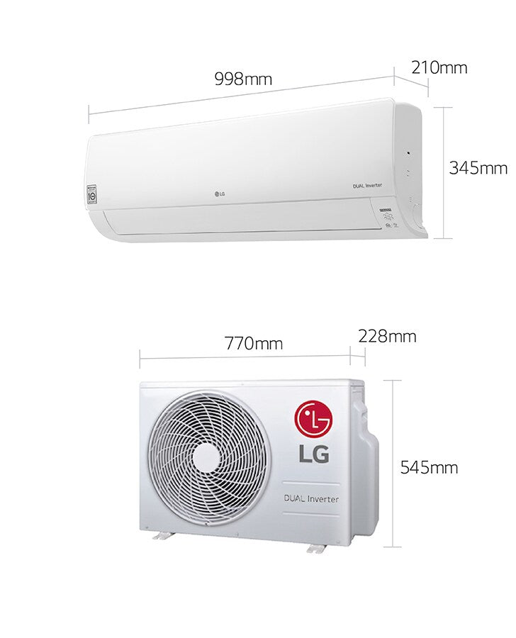 ម៉ាស៊ីនត្រជាក់ LG Air Conditioner Wifi Skin Care kill Virus 2HP S3-Q18KL2PA