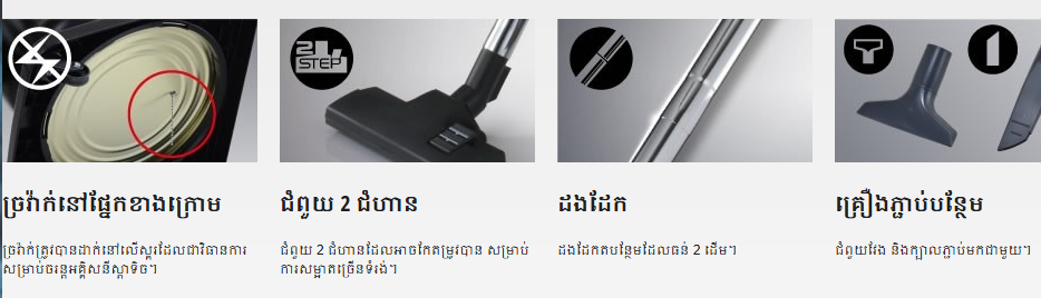 ម៉ាស៊ីនបូមធូលី Panasonic Tough Style Plus+ 16L 1700W MC-YL631R146