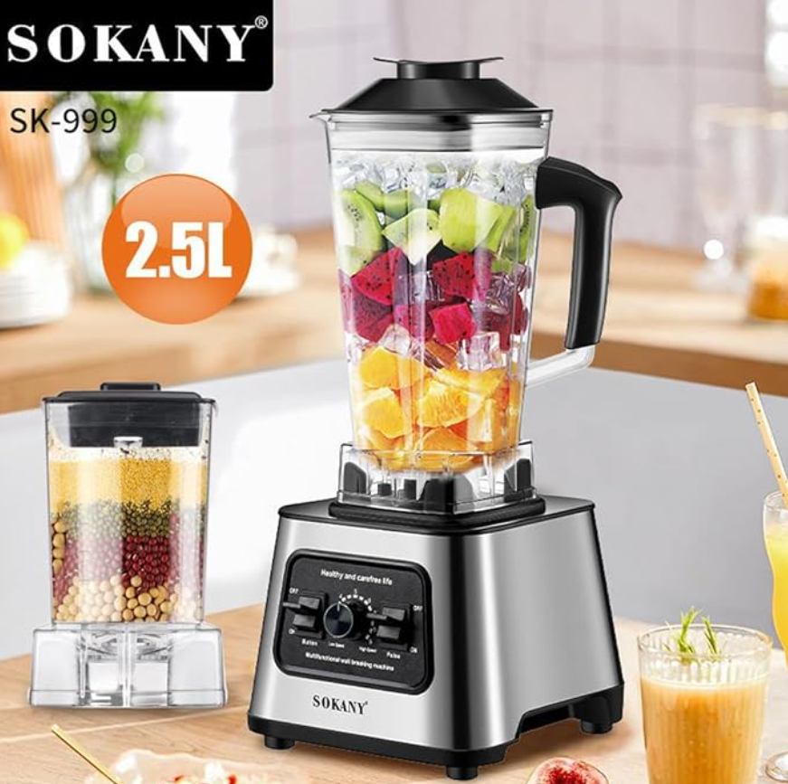 ម៉ាស៊ីនក្រឡុក 2in1 Sokany Blender 6000W SK-999