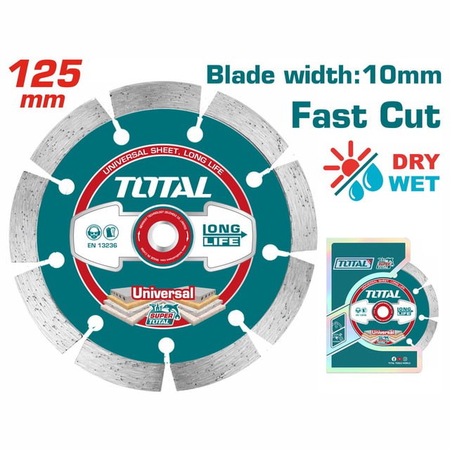 ផ្លែកាត់ការ៉ូ Total Dry Diamond Cutting Dics (125mm*22mm) TAC2111253