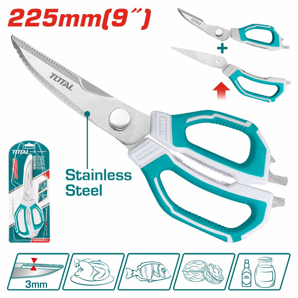 កន្ត្រៃកាត់ក្រដាស់ Total Kitchen Scissors 9" THSCRS822251