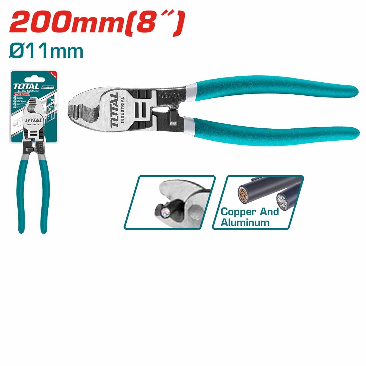 កន្ត្រៃកាត់ខ្សែភ្លើង Total Cable Cutter 8" THT11581