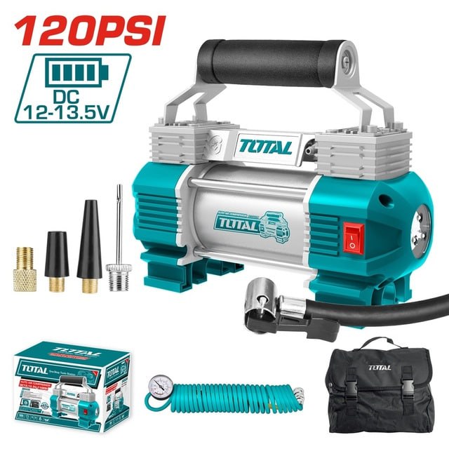 ម៉ូទ័រសប់កង់ឡានប្រើអាគុយ Total Auto Air Compressor 18A TTAC2506