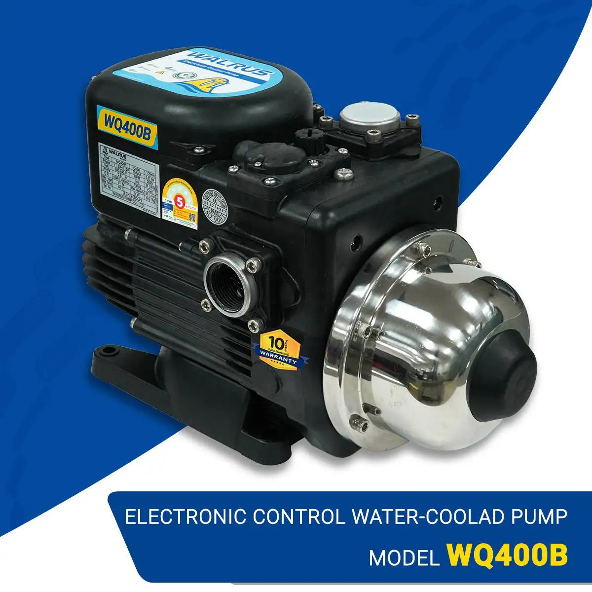 ម៉ូទ័រជំរុញទឹកអូតូ Walrus Water-Cooled Electronic Water Pump 370W WQ400B