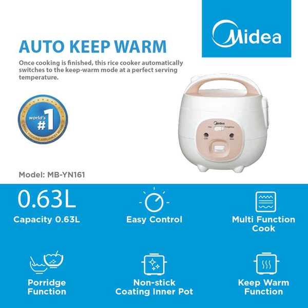 ឆ្នាំងដាំបាយអគ្គិសនី Midea Rice Cooker 0.63L MB-YN161