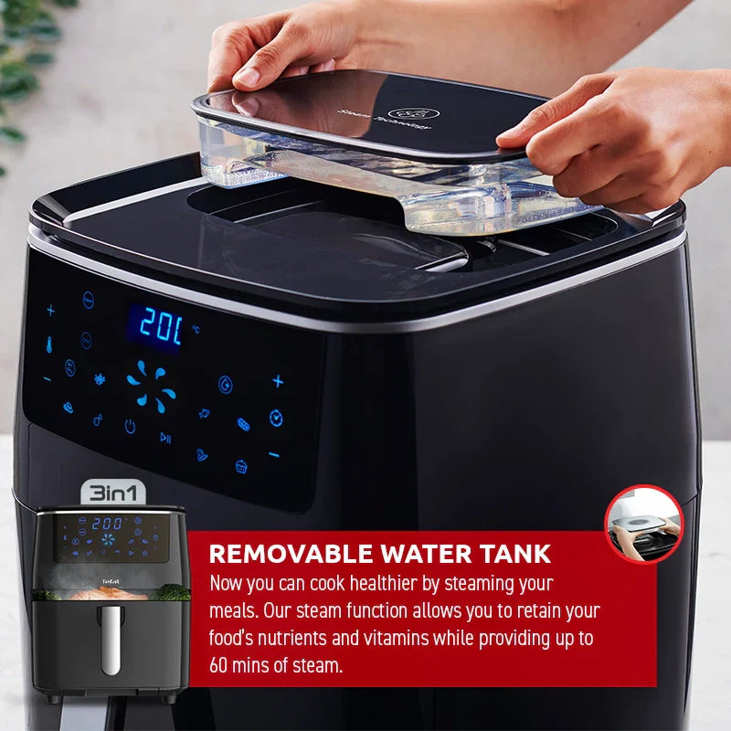 ម៉ាស៊ីនបំពងស្ងួត Tefal 3in1 Air Fryer,steamer, Grill 6.5L FW2018