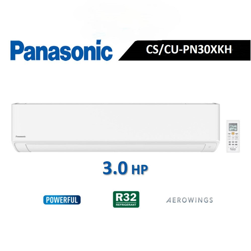 ម៉ាស៊ីនត្រជាក់ Panasonic Air Conditioner Standard R32 NON-INVERTER 3.5HP CS/CU-PN30XKH