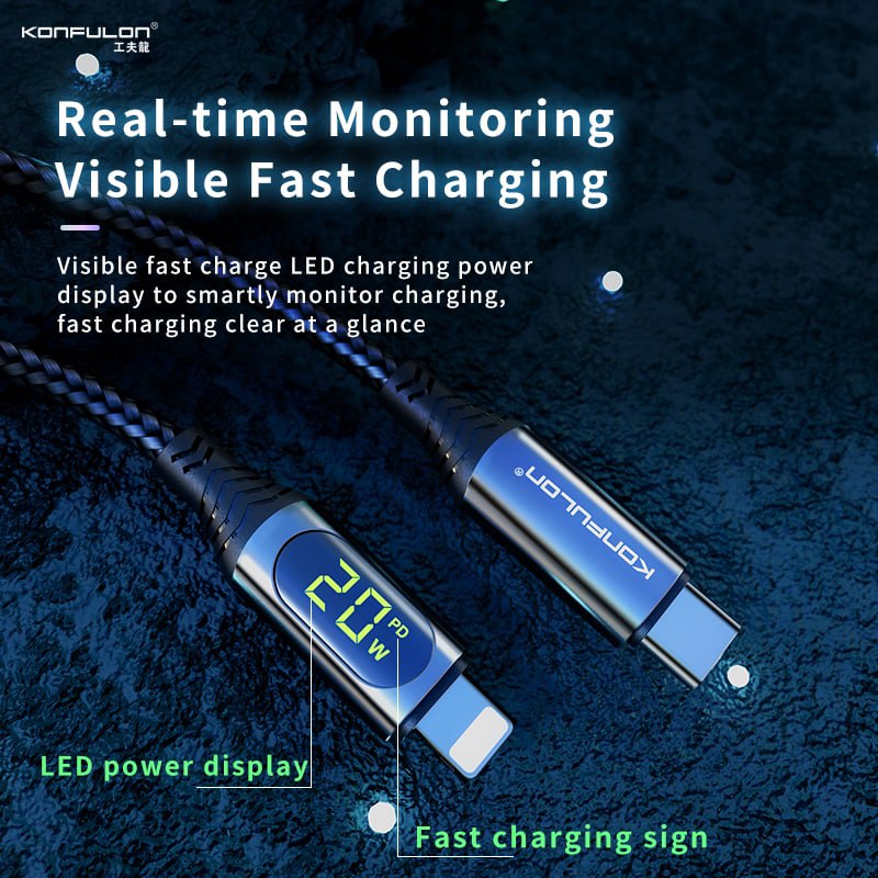 ខ្សែសាក Iphone Konfulon Charger Cable DC41 Lightning
