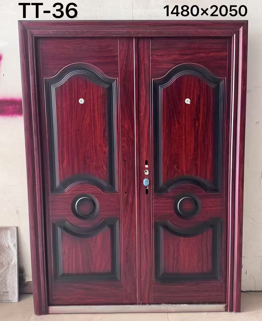 ទ្វាភ្លោះសុវតិ្តភាព ឥដ្ឋ10 1480x2050cm TT-36
