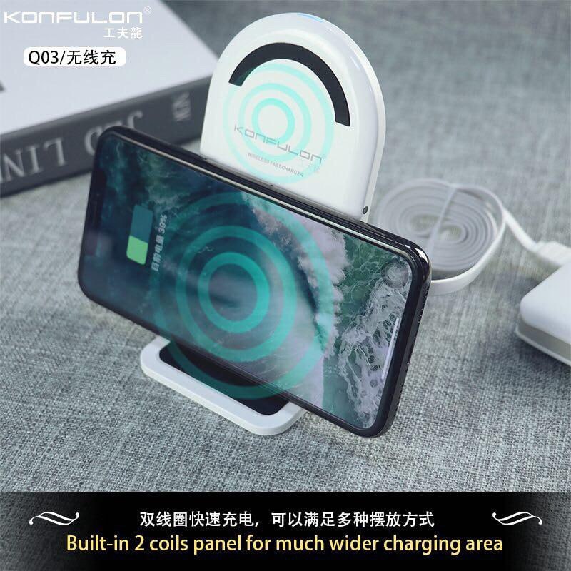 ឆ្នាំងសាកអត់ប្រើខ្សែ Konfulon Wireless Charger Q03