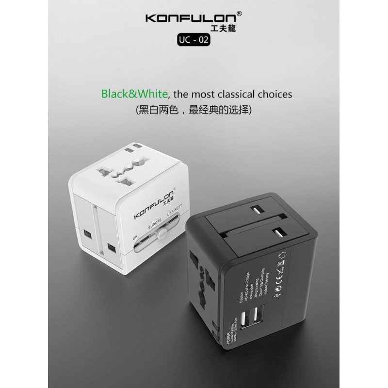 ដុំសាក KONFULON Universal Travel Adapter UC-02