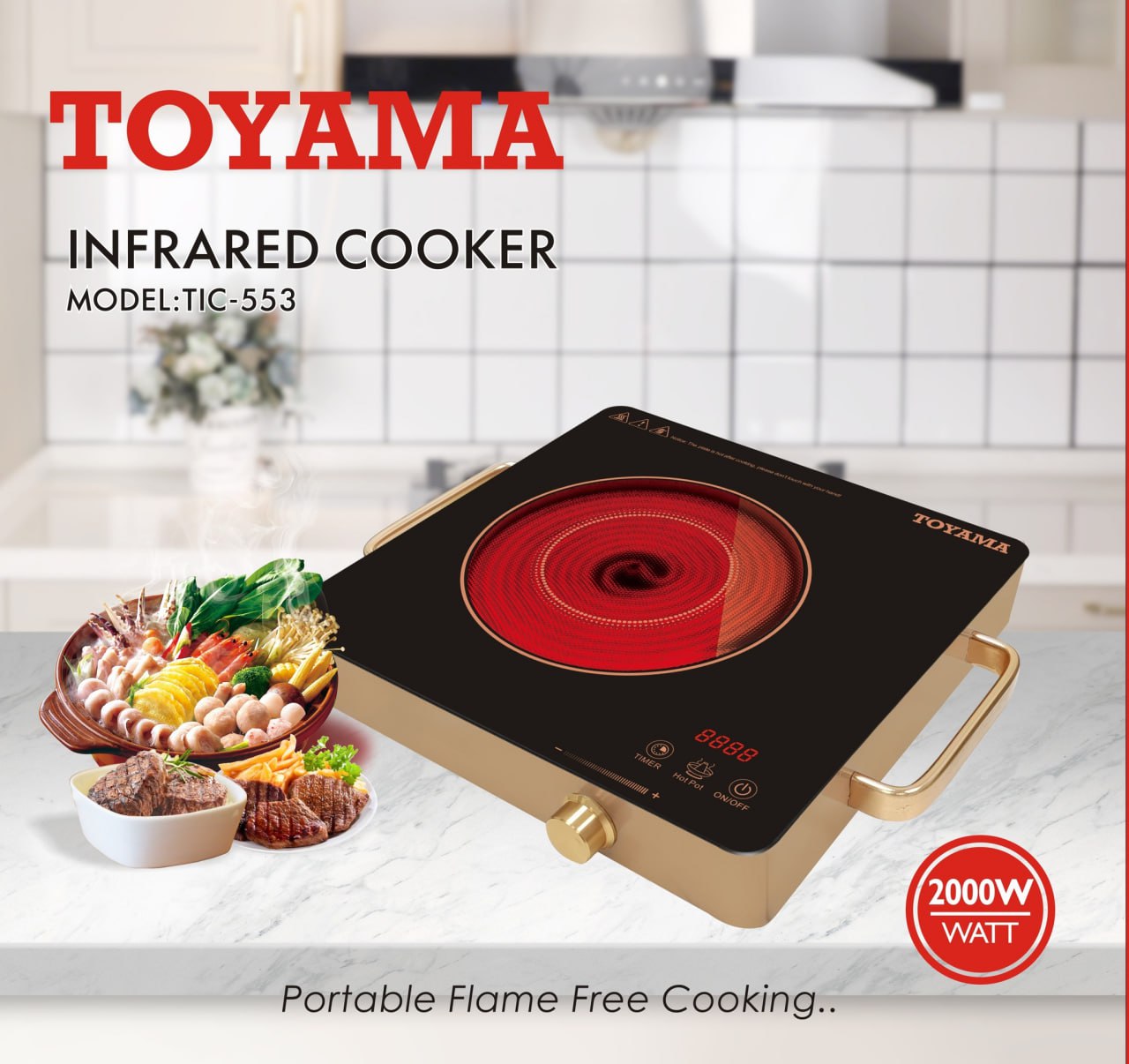 ចង្ក្រានអគ្គិសនី TOYAMA Infrared Cooker TIC-553