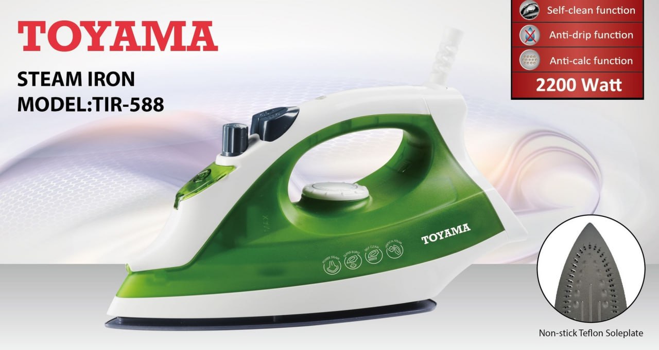 ឆ្នាំងអ៊ុត TOYAMA Steam Iron TIR-588
