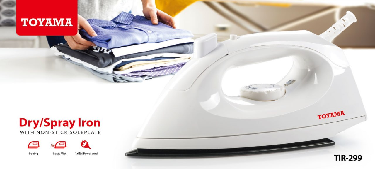 ឆ្នាំងអ៊ុត TOYAMA Dry and Spray Iron TIR-299