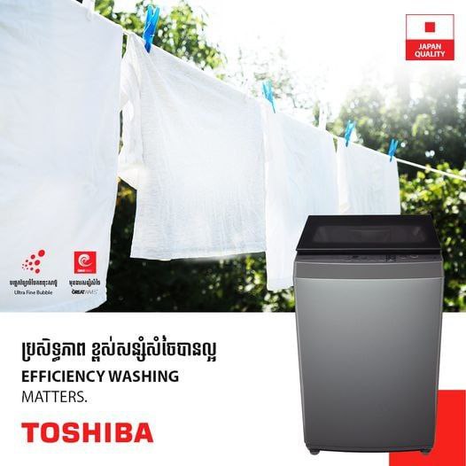 ម៉ាសុីនបោកខោអាវ Toshiba Model AW-DUK1150HKH