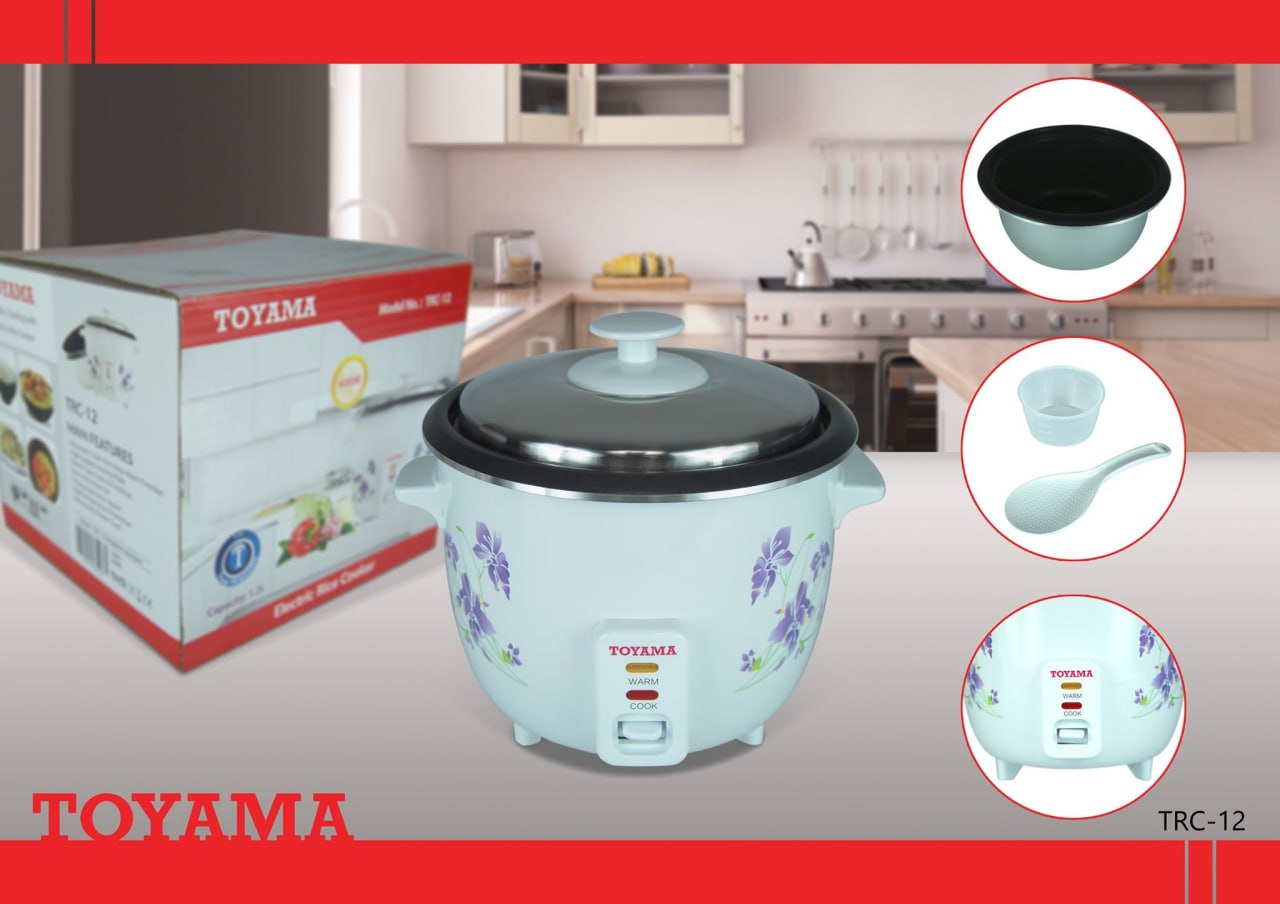 ឆ្នាំងដាំបាយ TOYAMA Rice Cooker TRC-12