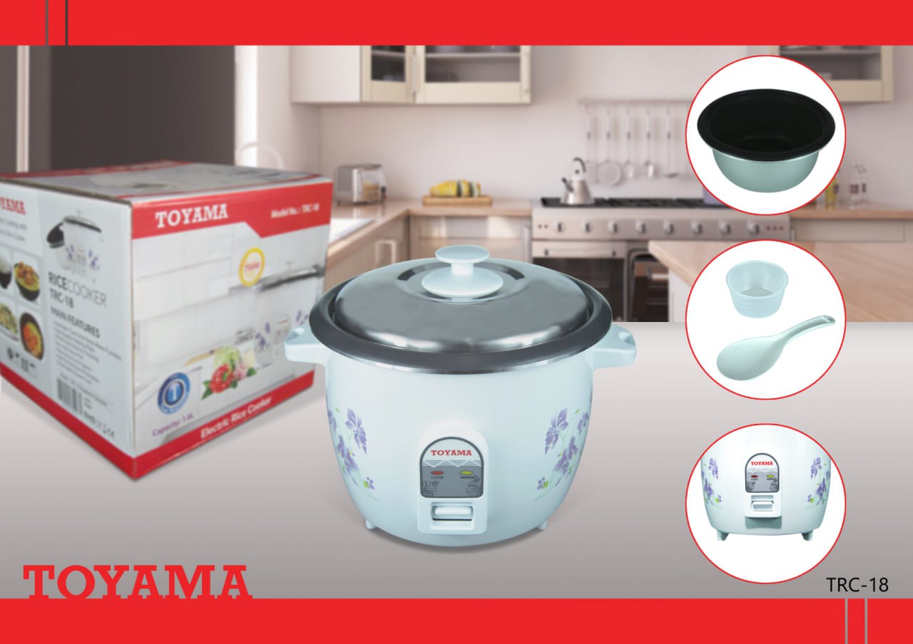 ឆ្នាំងដាំបាយ TOYAMA Rice Cooker TRC-18