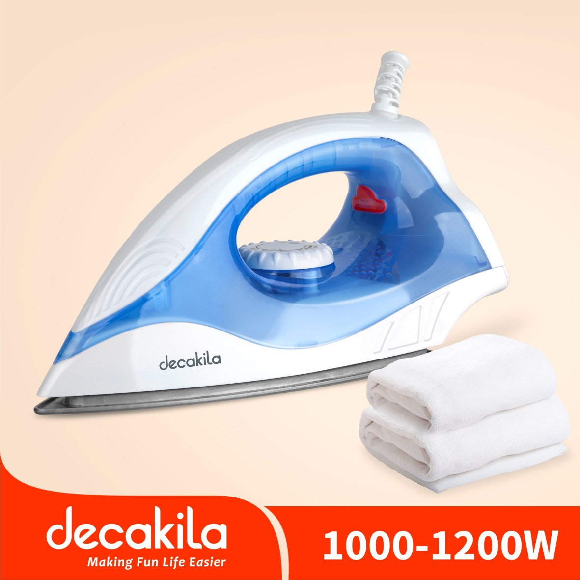 ឆ្នាំងអ៊ុត 1200W Decakila Dry Iron KEEN018L