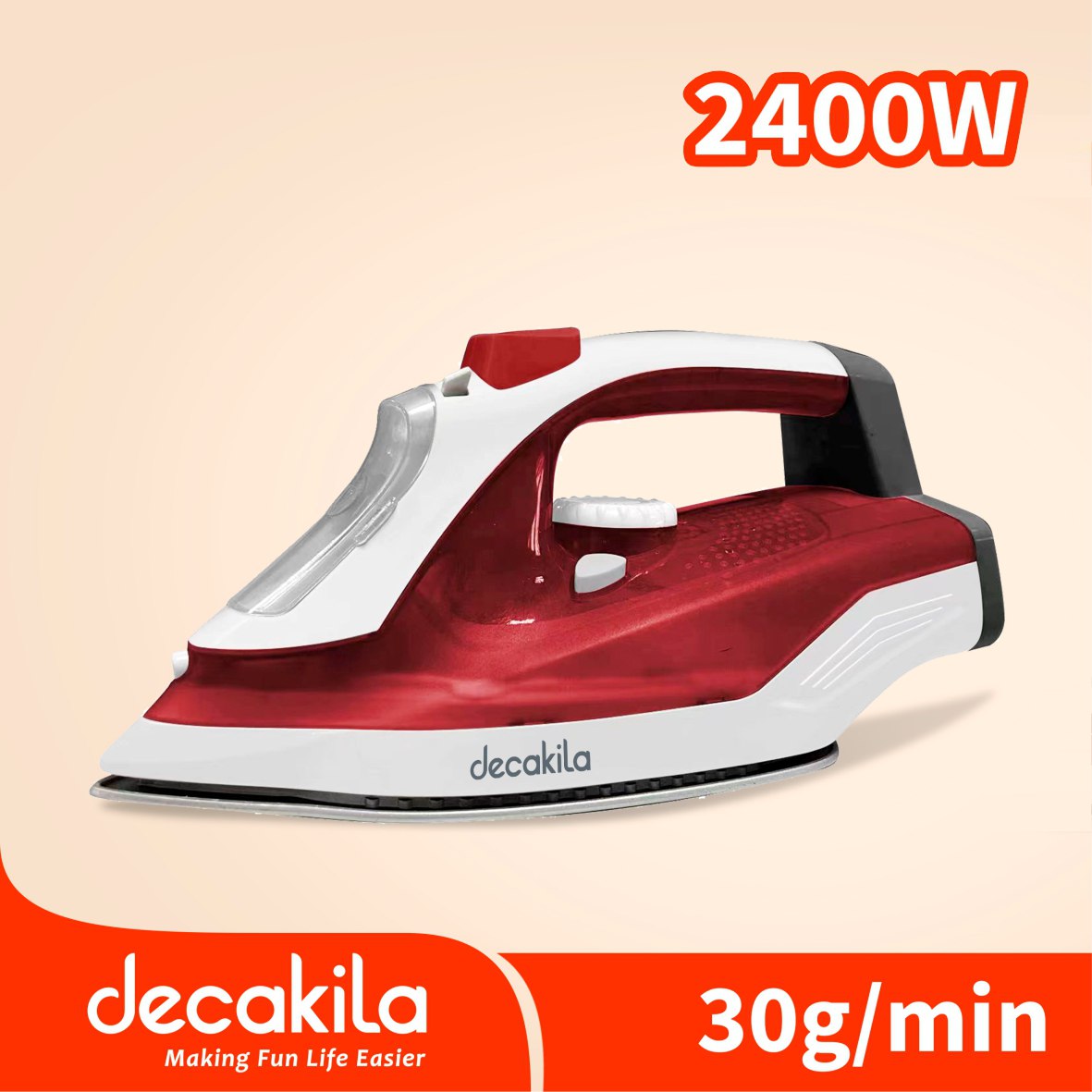 ឆ្នាំងអ៊ុតចំហាយទឹក 2400W Decakila Steam Iron KEEN022R