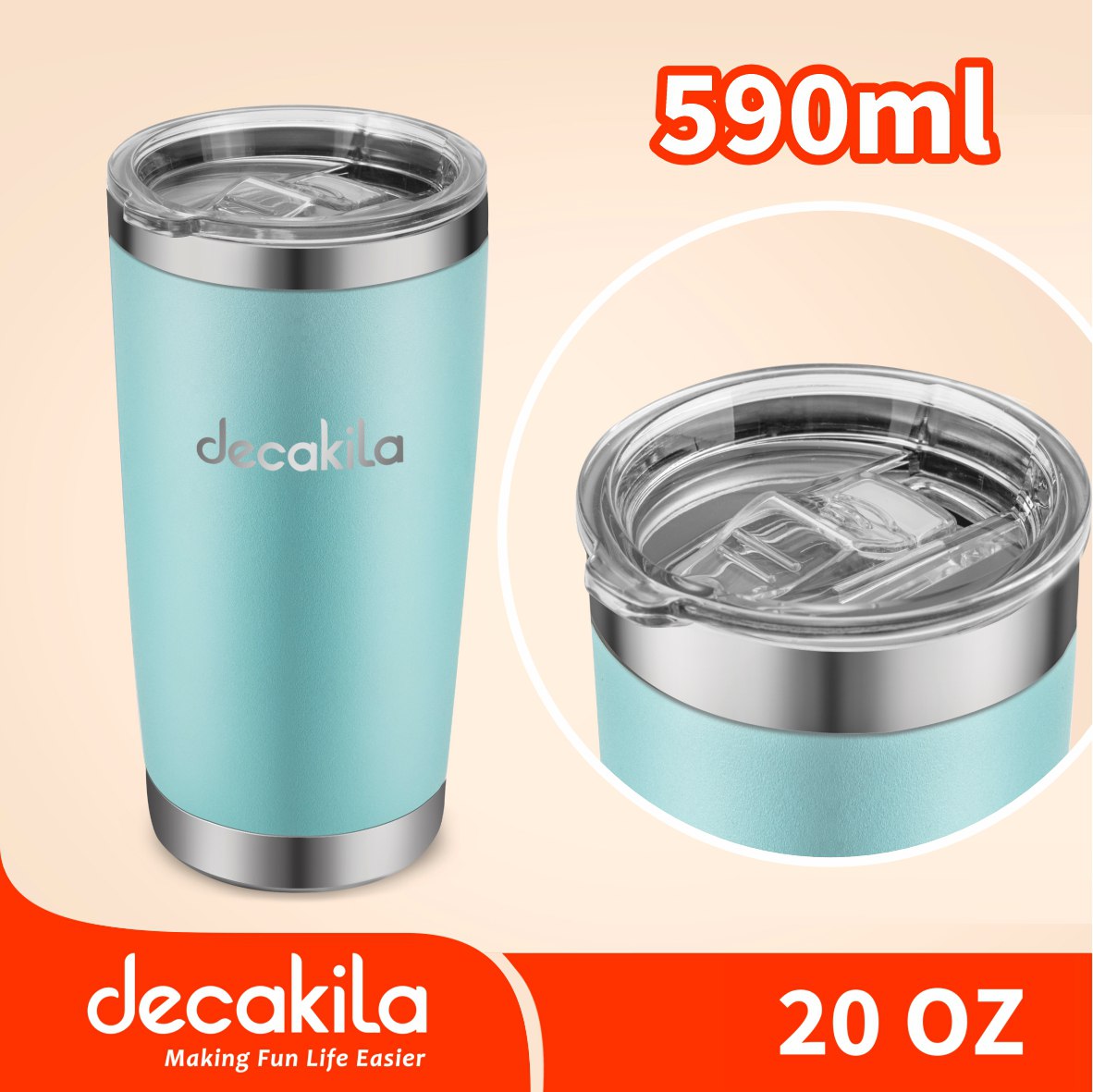 កែវទឹក Mug Tumbler 590ml Decakila KMTT024L