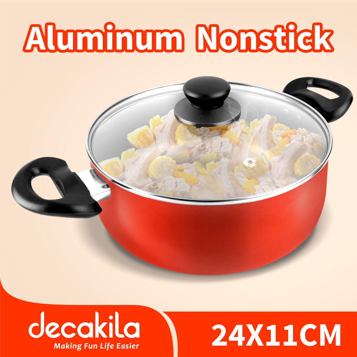ឆ្នាំងចៀនឆា 9.5" Decakila Casserole KMEP009B