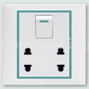 កុងតាក់ចុច 1 ព្រី 2 SGT LS Series Switch with Two Two-Pole Sockets