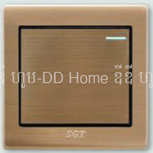 កុងតាក់ចុច 1 ជើង 3 SGT LK6 Series One Gang, Two Way Switch