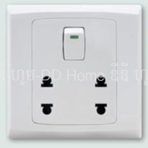 កុងតាក់ចុច 1 ព្រី 2 SGT Switch and Socket TX Series A Switch with Two Two-Pole Sockets