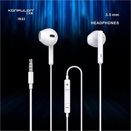កាសខ្សែ Konfulon Earphone IN-16 For Iphone