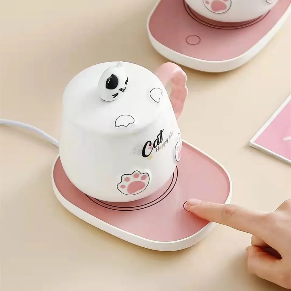 កែវឈុតអគ្គិសនី Electric Tea Cup Set Cute Cat-789