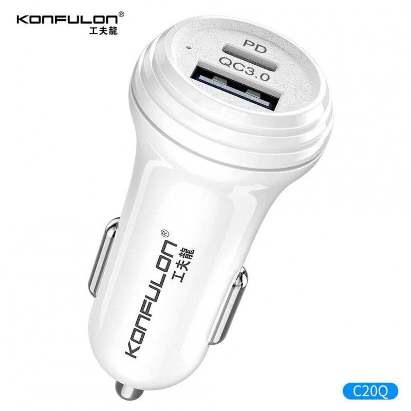 ក្បាលUSBដោតក្នុងឡាន Konfulon Car Charger C20Q