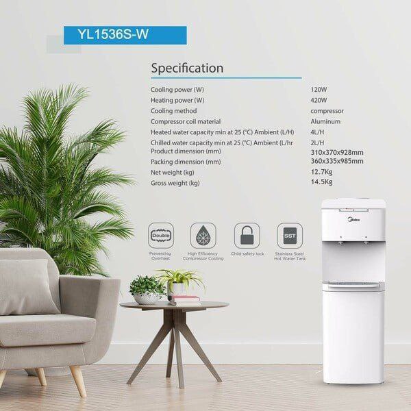 ធុងទឹកក្ដៅត្រជាក់ MIDEA-YL1536S