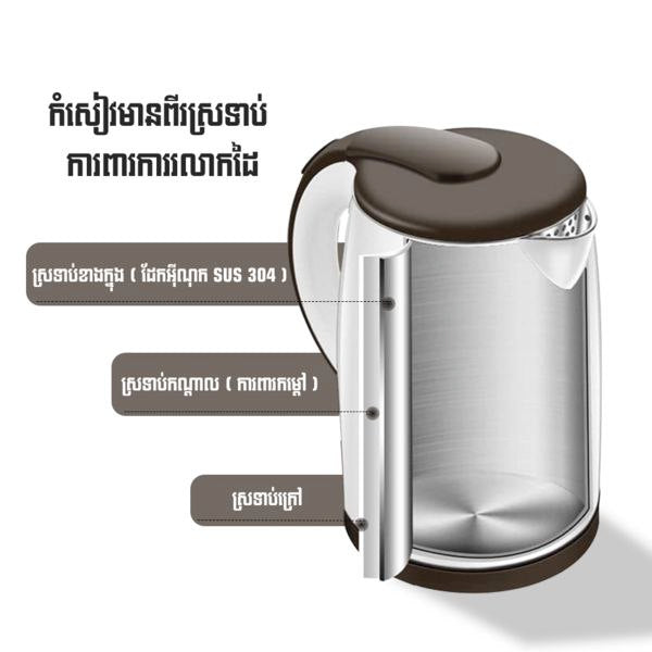 កំសៀវអគ្គិសនី Midea Electric Kettle 1.5L TM1502