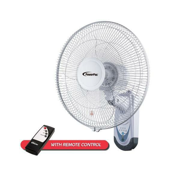 កង្ហារចាប់ជញ្ជាំងតេលេ Powerpac Wall Mounted Fan 16" 50W