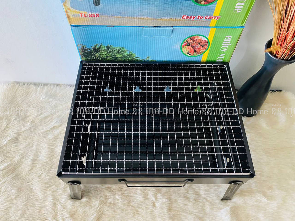 ចង្ក្រានអាំង ប្រើធ្យូង TL353 Portable Outdoor Folding Barbeque Charcoal Grill